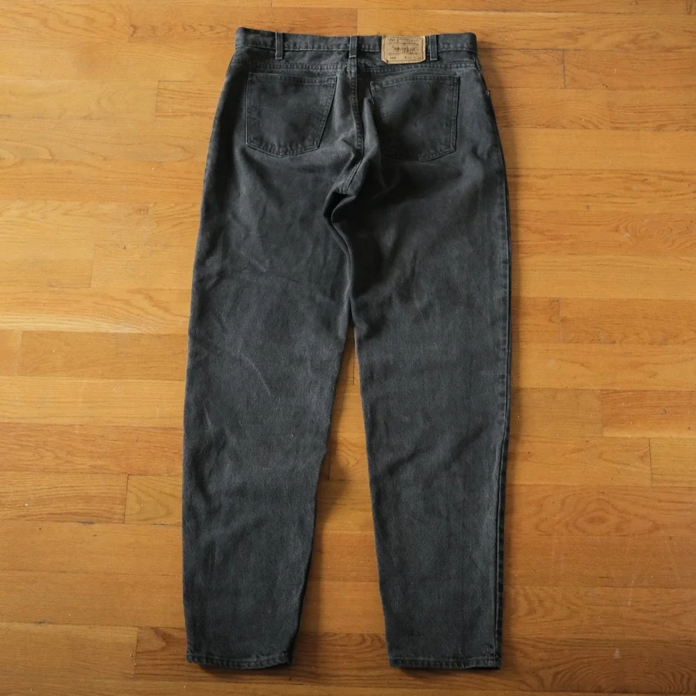 Levis 550 Jeans Mens Black Relaxed Fit Vintage Made in USA W36 L34 Tapered Leg